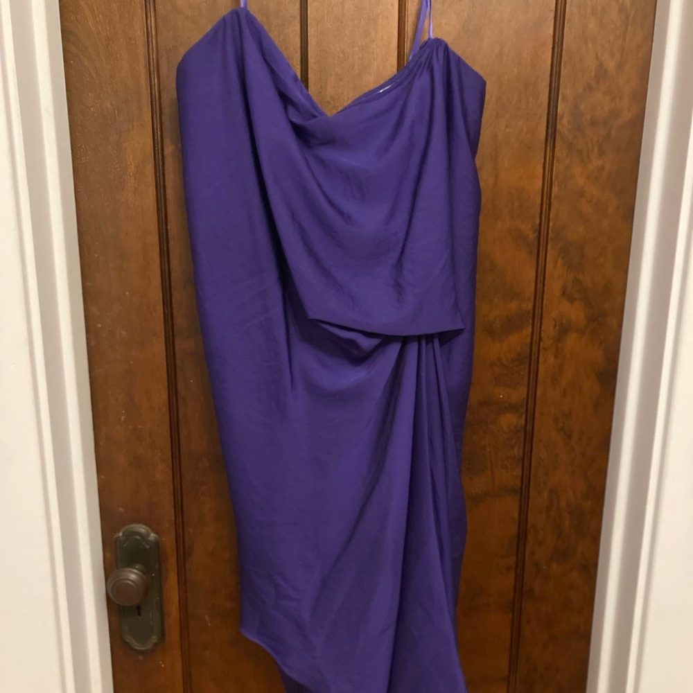 Strapless BCBG asymmetrical dress